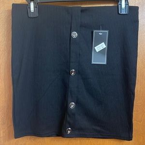 Black Shirt with faux buttons